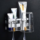 Stainless Steel Toothbrush Holder Punching Washroom Wall Hanging Cup Bathroom