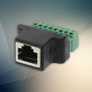 Ethernet RJ45 Female To Screw Terminal 8 Pin CCTV Digital DVR Adapter Co USU