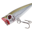 1pc Popper Fishing Lures Bait Crank Crankbait Lure Tackle Treble Hooks 50mm 4.5g