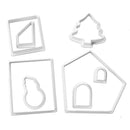 8pcs/Set Snowman House Fondant Cake Mold Sugarcraft Decorating Cookie Mould