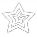 4pcs Stars Metal Cutting Die Stencils DIY Embossing Scrapbooking Craft