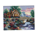 Pre-Printed House Pattern Cross Stitch Kits 14CT for Adults DIY Wall Hangs