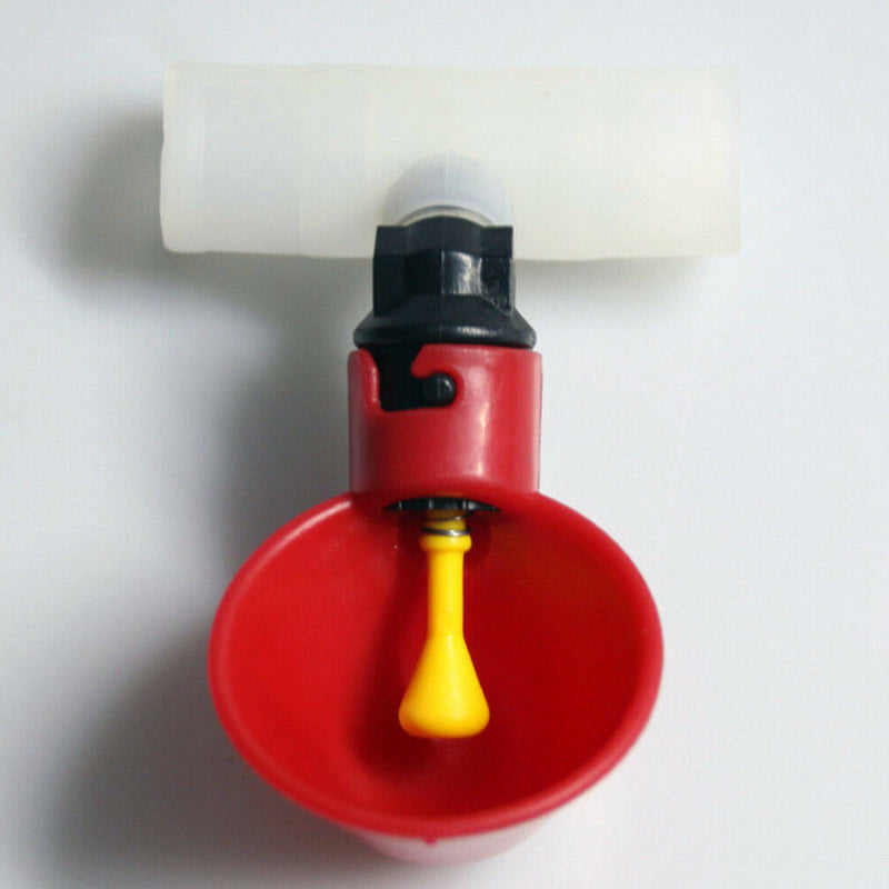 10Pcs Chicken Bird Poultry Water Feeder Auto-Drinker Nipple Drinking Cup Set