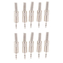 10x Replacement 2.5mm Stereo TRS Male Plug Audio Jack Connector