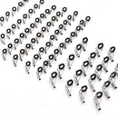 80Pcs Fishing Rod Guide Tip  Set Repair Kit Stainless Steel Frames with Fish Box