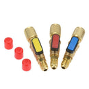 3Pcs/Set Brass R410A Refrigerant Straight Ball Valves AC Charging Hoses Bra U7N5