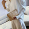 Retro Female Solid Color Clutch Women Daily Makeup Bags (Light Brown) A