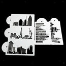 Birthday Wedding Cake Decor Border Stencils Plastic Painting Mold Building Theme