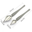 Stainless Steel Spoon Plate Dishes Sauce Painting Pencil Art Draw Coffee Tool AU