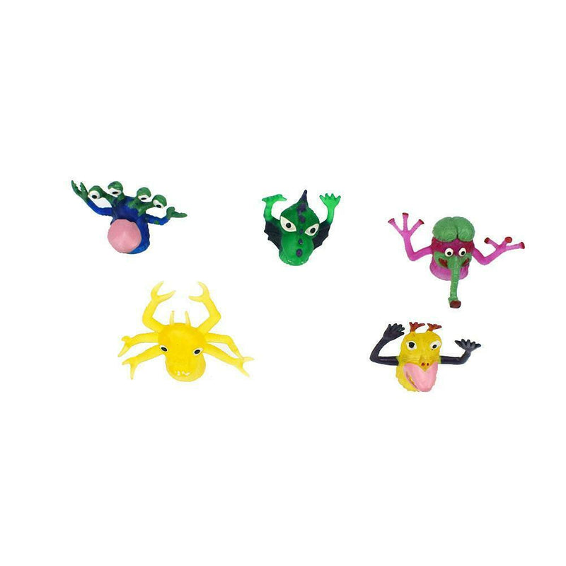 5pcs Novelty Plastic Cartoon Monsters Finger Puppet Toys Storytelling Props