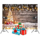 Christmas Photographic Art Cloth Backdrop Wall Studio Prop Family Decor (F) A