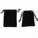 50 x Black flocking pouch Sliding Drawstring Bag for jewelry 7 x 9 cm H2T1