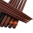 6 Pairs Handmade Japanese Natural Chestnut Wood Chopsticks Set Value Gi EWK