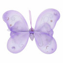 Girl's 3 Pcs Set Fairy Princess Glitter Butterfly Party Costume Wings Wand  X6Q4