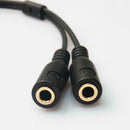 3.5mm Stereo Audio Male to 2 Female Headphone Mic Y Splitter Cable Adapter