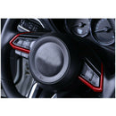 Red ABS Interior Steering Wheel Cover Trim for Mazda CX-3 CX3 2016-2018 Fas X3X1