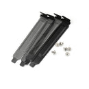 5PC PCI Bracket Slot Cover Dust Filter Black Steel Blank BlankingPlate +Screws F