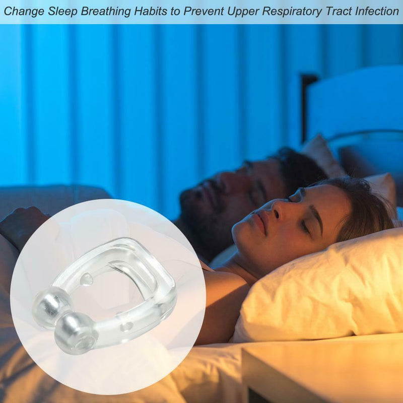 Silicone Magnetic Anti Snore Stop Snoring Nose Clip Sleep Tray w/Case (B)