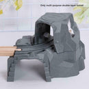 New Plastic Gray Double Tunnel Wooden Train Track Accessories Gift Railway Q3I5
