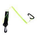 1 Piece Black, Green Kayak Paddle Leash Fishing Rod Coiled Lanyard Accessory