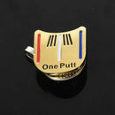 Magnetic cap clip removable metal golf one putt aiming ball marker set yell