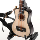 Handcrafts 1/12 Wooden Guitar with Stand and Storage Box Gift, Musical