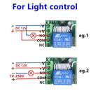 DC12V 1CH Relay Receiver RF Transmitter 433Mhz Wireless Remote Control Switch