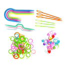 73Pcs Plastic Stitch Holders Needles Knitting Clip Marker Crochet Hook Tool