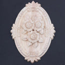 Retro Wood Ornament Applique Carving Ornament for Cabinet Door Furniture De