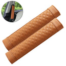 2pcs Stylish Driving Car PU Safety Seat Belt Pads Cover Protector brown