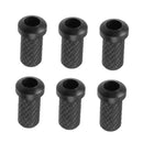 6x Electric Guitar Through Body String Mounting Ferrules Bushings Black