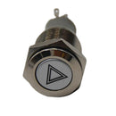 16mm Red LED Car Emergency Warning Light Push Button On/Off Switch Relay