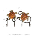 Wall Mounted Key Holder Iron Tortoise Wall Hanger Hook Decor 4 Hooks for Coats