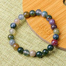 Natural Stone 8mm Agate Beads Bracelets Stretch Elastic Bangle Jewelry Gifts