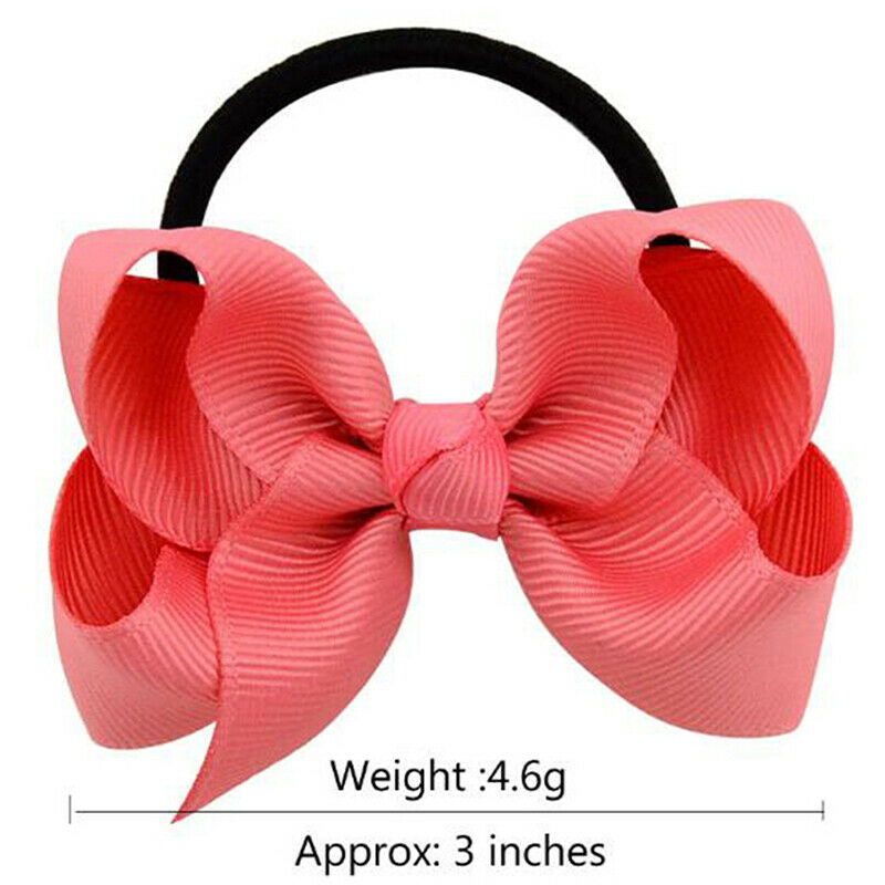 5pcs/set Ribbon Bows With Elastic Band Hairband for Girls Kids Hair Accessor&f