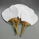 20pcs Pure white bamboo handle blank calligraphy painting blank group fan f