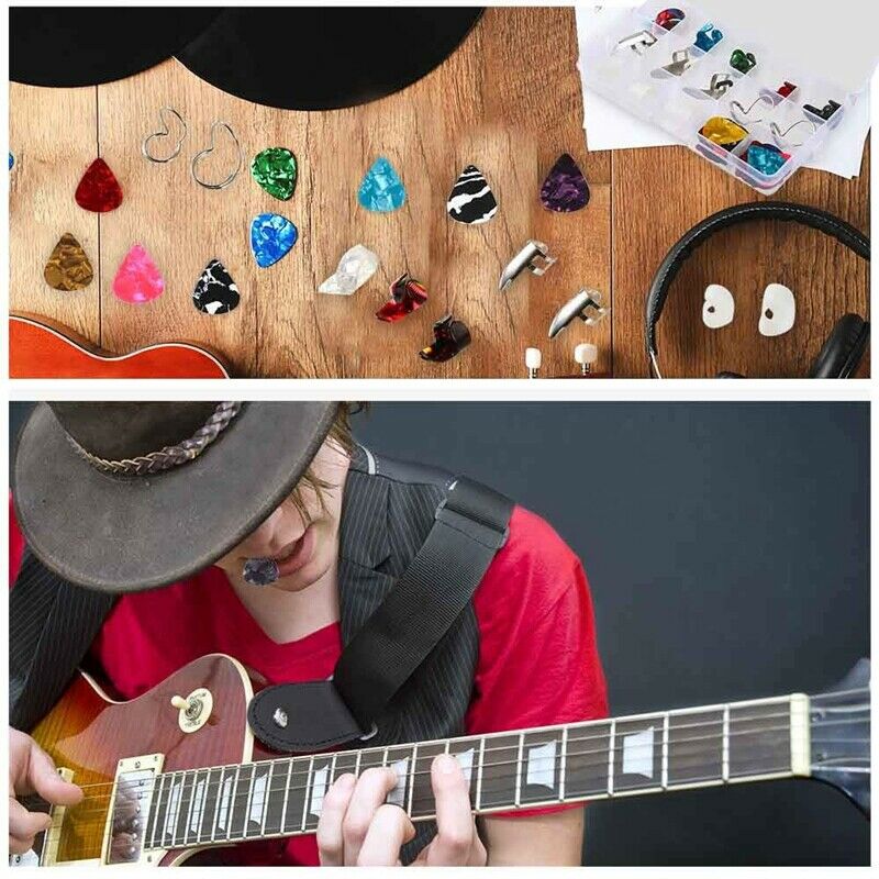Guitar Accessories Kit Include 36 Pcs Guitar Picks 19 Pcs Thumb and Finger