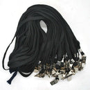 Black Lanyards 50 PCS Badge Lanyards with Clip Office Neck Flat Bulk Lanyar