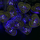 5m 20 LED Wood Heart Fairy String Holiday Lighting Battery Decor(Blue) A