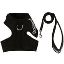 Dog Cat Universal Harness with Leash Set Escape Proof Cat Harnesses black