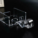 1Pcs Square Clear Acrylic Napkin Holder Paper Serviette Dispenser Newest Useful