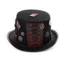 Steampunk Top Hat Retro Gothic Punk Cap Costume Accessory for Music Festival Day
