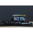 1X(Jonsbo Cr-901 256 Color Automatic Change Rgb Light Cpu Radiator 12Cm Sil