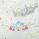 Grand Civil Aviation Aircraft Metal Cutting Dies For Scrapbooking Craft Decor M&