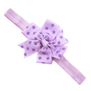 Elastic Baby Girls Dot Printed Bowknot Headband Hair Accessories(20Pcs)