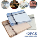 12X Men's handkerchiefs Men's handkerchiefs fabric 100% cotton size 38*38 _