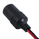 Car Charger Power Cigarette Lighter Female Socket Black w 26cm Cable V9P8