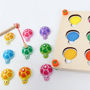 Wooden Magnetic Turtle Fishing Turtle Memory Chess Game Education Tools for