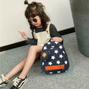 Women Canvas Backpack Teenager Girls Schoolbag Large Knapsack (Navy Blue)