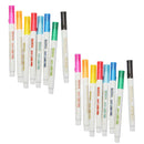 2 Sets Double Line Outline Pens 8 Color Self Outline Metallic Markers Poster DIY